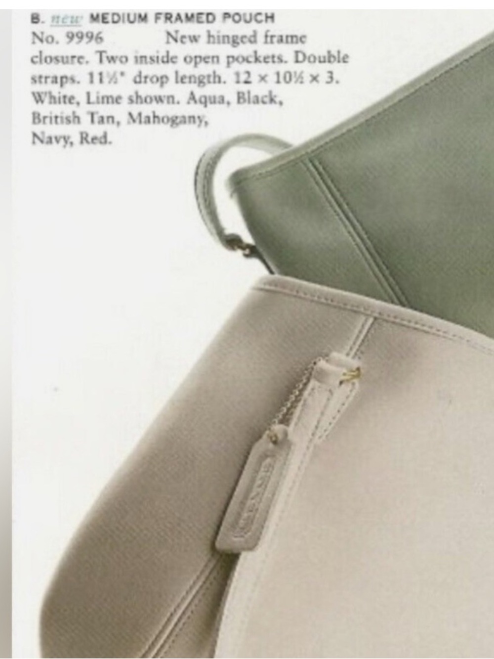 Vintage COACH Framed Pouch Shoulder Bag in Lime Green Glove Tanned Leather - Picture 13 of 14
